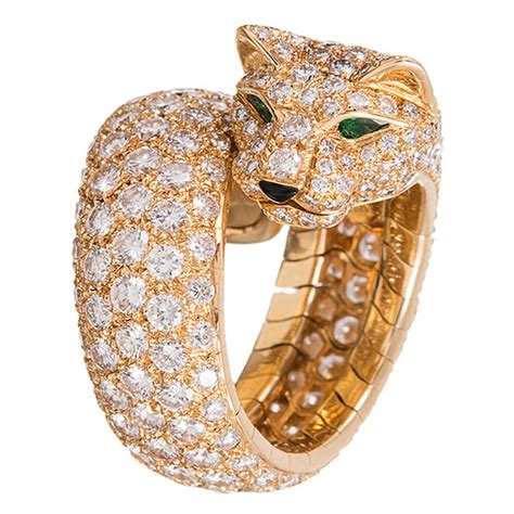 cartier panthere diamond ring|panthere de Cartier ring.